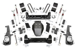 GMC Sierra 2500 HD Suspension Lift Kit - Rough Country - 7.5 Inch N3, Non-Torsion Drop Design, Heavy Duty - Hammer Black - '11-'19